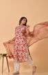 Falak Rosewood & PeachFlower Chanderi Dupatta