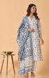 Falak Blue Badal Chanderi Dupatta