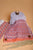 Peach & Grey Hand Block Printed Cotton Suit With Chiffon dupatta