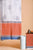 Orange & Blue Hand Block Kota Doria Unstitched Suit With Kota Doria Dupatta