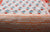 Red & Orange Hand Block Printed Cotton Suit With Chiffon dupatta