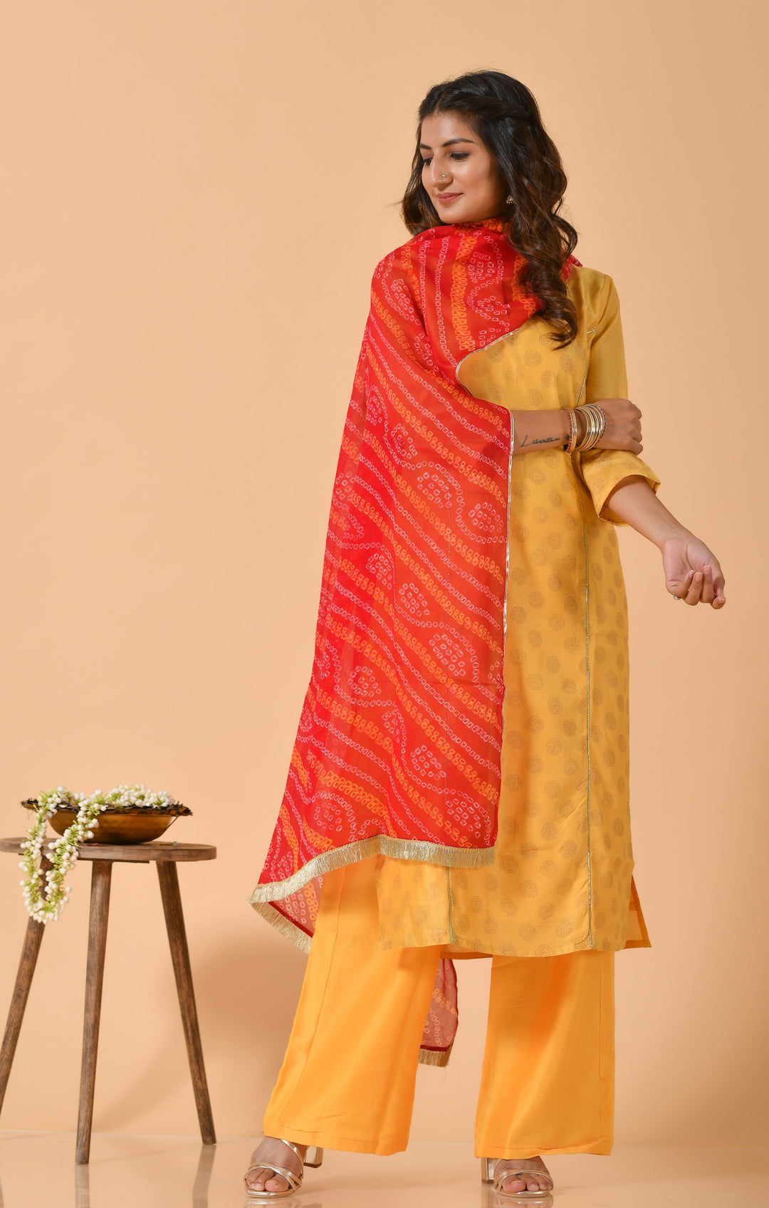 Ruhaniyat Red Chanderi Dupatta