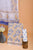 Yellow & Blue Hand Block Printed Cotton Suit With Chiffon dupatta