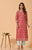 Falak Red Paisley Chanderi Kurta