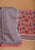 Peach & Red Hand Block Printed Cotton Suit with Kota Dupatta