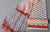 Red & Orange Hand Block Printed Cotton Suit With Chiffon dupatta