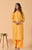 Kurta :- Yellow Chanderi Kurta with Gold Block Print