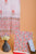 Peach & Red Hand Block Printed Cotton Suit With Chiffon dupatta