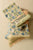 Olive Green & Blue Floral Print  Hand Block Printed Chanderi Unstitched Suit with Chanderi Dupatta