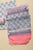 Greyish Blue Floral Print Hand Block Cotton Unstitched Suit With Chiffon Dupatta