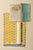 Yellow & Blue Print Hand Block Cotton Unstitched Suit With Kota Doria Dupatta