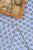 Grey & Blue Booti Hand Block Cotton Fabric