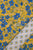 Yellow & Blue Hand Block Printed Cotton Suit With Chiffon dupatta