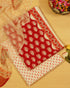Unstitched Cotton Suit With Chiffon Dupatta
