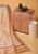 Authentic Beidge & Red hand block printed chanderi suit with chanderi dupatta
