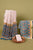 Blue & Orange Hand Block Printed Cotton Unstitched Suit With Kota Dupatta