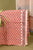 Peach & Red Hand Block Printed Cotton Unstitched Suit With Kota Dupatta