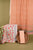 Orange & Pink Hand Block Printed Cotton Unstitched Suit With Kota Dupatta